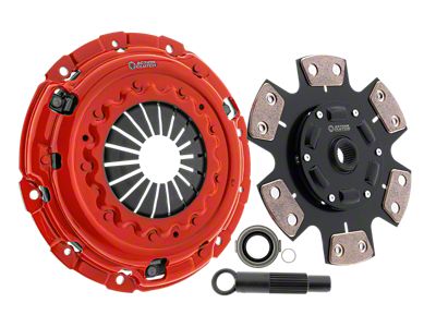 Action Clutch Stage 3 MIBA Ceramic 6 Puck Disc Clutch Kit; 10-Spline (86-95 5.0L Mustang)