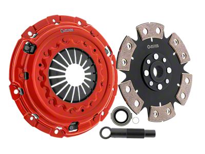 Action Clutch Stage 4 MIBA Ceramic 6 Puck Disc Clutch Kit; 10-Spline (05-10 Mustang GT)