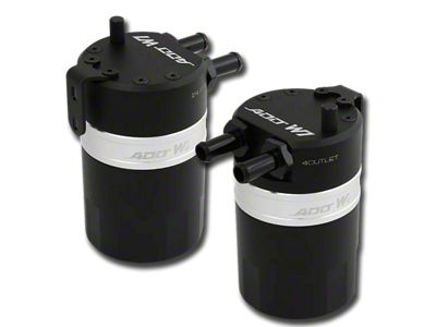 ADD W1 Baffled Oil Catch Can Kit V3; Silver Ring (10-15 Camaro SS w/ Magnuson Supercharger)