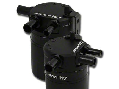 ADD W1 Twister Baffled Oil Catch Can Kit V3; Black Ring (15-23 V8 HEMI Challenger, Excluding 6.2L HEMI)