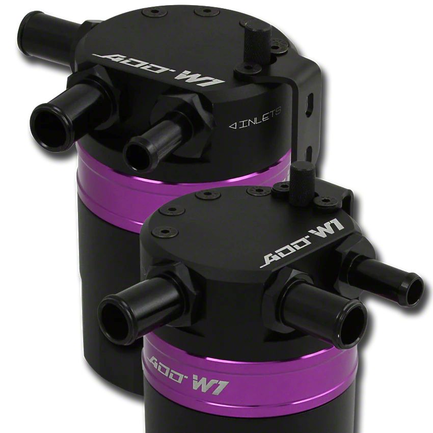 ADD W1 Challenger Twister Baffled Oil Catch Can Kit V3; Purple