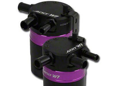 ADD W1 Twister Baffled Oil Catch Can Kit V3; Purple Ring (15-23 V8 HEMI Challenger, Excluding 6.2L HEMI)