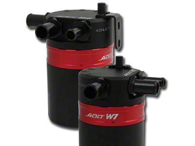 ADD W1 Twister Baffled Oil Catch Can Kit V3; Red Ring (15-23 V8 HEMI Charger, Excluding 6.2L HEMI)
