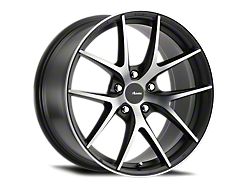 Advanti Vigoroso Matte Black with Smoked Clear Wheel; Front Only; 18x9; 45mm Offset (20-26 Corvette C8 Stingray)