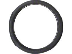 Leather with Suede Steering Wheel Cover; Black (Universal; Some Adaptation May Be Required)