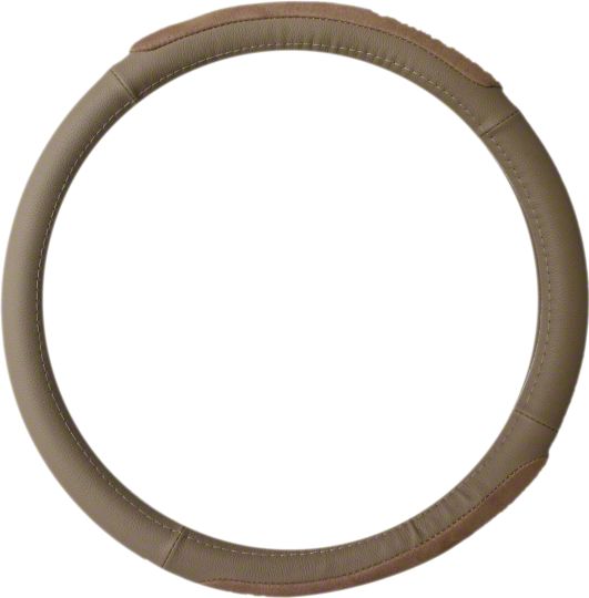 Aegis Cover Challenger Leather with Suede Steering Wheel Cover; Sand