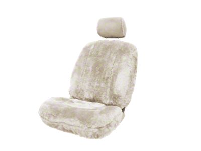 Aegis Cover Sheepskin Semi-Custom Low Back Bucket Seat Cover; Sand (08-23 Challenger)