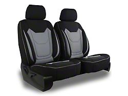 Aegis Cover Airmesh Low Back Bucket Seat Covers with Memory Foam Booster; Black/Gray (06-23 Charger)