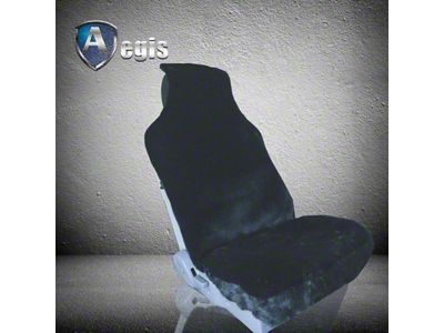 Aegis Cover Fleece Easy Fit Wrap Low Back Bucket Seat Cover; Black (06-23 Charger)