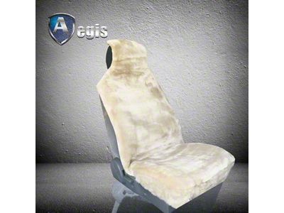 Aegis Cover Fleece Easy Fit Wrap Low Back Bucket Seat Cover; Sand (06-23 Charger)