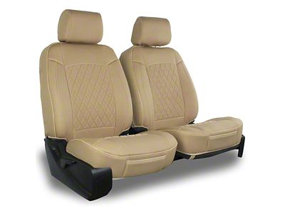 Aegis Cover Neoprene Low Back Bucket Seat Covers with Diamond Insert; Sand (06-23 Charger)