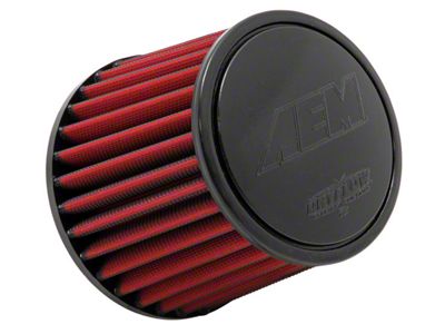 AEM Induction DryFlow Air Filter; 4-Inch Inlet / 5.25-Inch Length (Universal; Some Adaptation May Be Required)