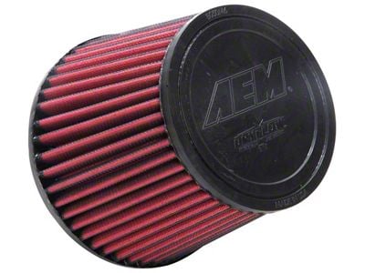AEM Induction DryFlow Air Filter; 5-Inch Inlet / 5-Inch Length (Universal; Some Adaptation May Be Required)