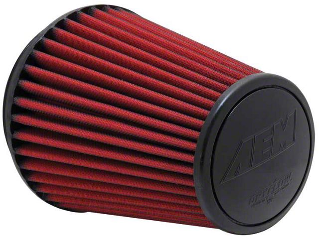 AEM Induction DryFlow Air Filter; 6-Inch Inlet / 8.125-Inch Length (Universal; Some Adaptation May Be Required)