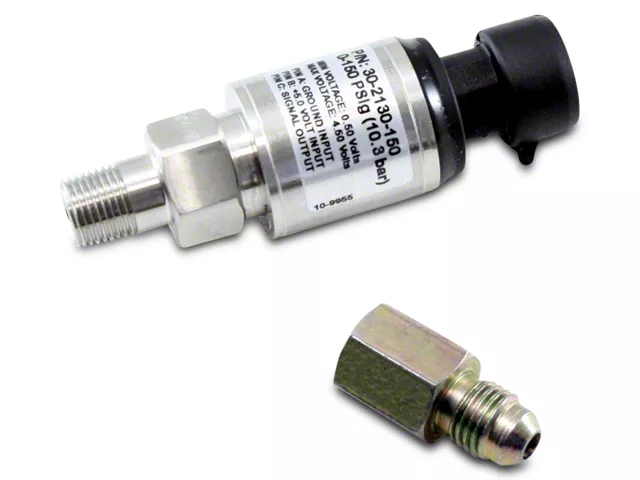 AEM Electronics 150 PSIg Stainless Sensor Kit: 150 PSIg Stainless Sensor, Connector, Pins and 1/8-Inch NPT to -4 Adapter