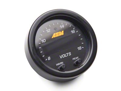 AEM Electronics X-Series Voltmeter Gauge; Electrical (Universal; Some Adaptation May Be Required)