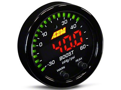 AEM Electronics X-Series Boost Pressure Gauge; Electrical (Universal; Some Adaptation May Be Required)