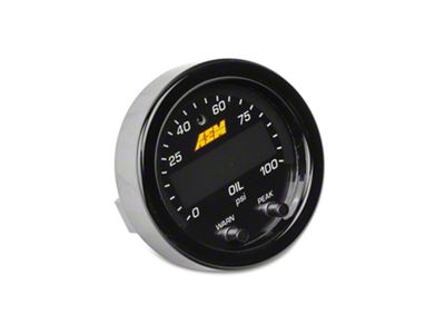 AEM Electronics X-Series Oil Pressure Gauge; Electrical (Universal; Some Adaptation May Be Required)