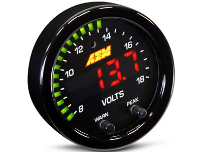 AEM Electronics X-Series Voltmeter Gauge; Electrical (Universal; Some Adaptation May Be Required)