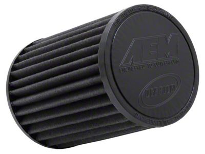 AEM Induction Brute Force DryFlow Air Filter; 4-Inch Inlet / 7-Inch Length (Universal; Some Adaptation May Be Required)