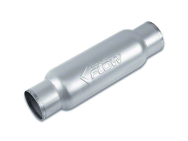 Street Series Street Flow 5 Chamber Aluminized Center/Center Muffler; 3-Inch Inlet/3-Inch Outlet (Universal; Some Adaptation May Be Required)