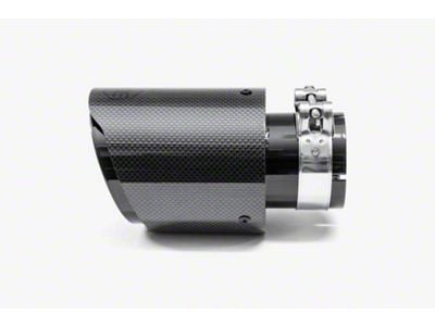 Aero Exhaust Angle Cut Exhaust Tip; 4-Inch; Carbon Fiber (Fits 2.50-Inch Tailpipe)