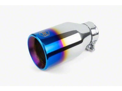 Aero Exhaust Straight Cut Exhaust Tip; 4-Inch; Blue Flame (Fits 2.25-Inch Tailpipe)