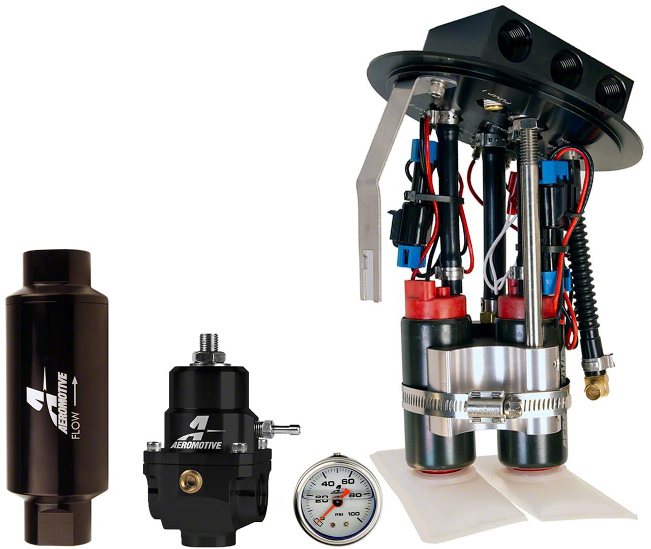 Aeromotive Mustang Direct DropIn Fuel Pump Kit; Dual 340 LPH 17354 (11