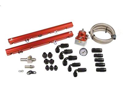Aeromotive Fuel Rail System; Black (86-95 5.0L Mustang)