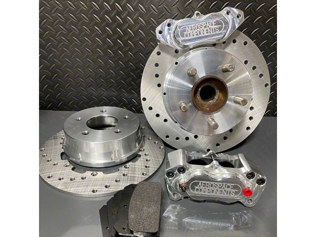 Drag Racing Rear Brakes Aerospace Components Mustang Drag Race Rear Brake Kit with Drilled ...