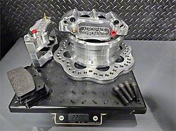 Aerospace Components Pro Lite Drag Race Rear Brake Kit with Drilled and Scalloped Rotors; Billet Calipers (24-26 Mustang w/ Performance Pack)