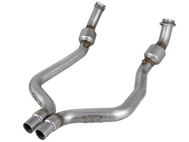 AFE 3-Inch Twisted Steel Catted Mid-Pipe; Street Series (09-23 5.7L HEMI Challenger)
