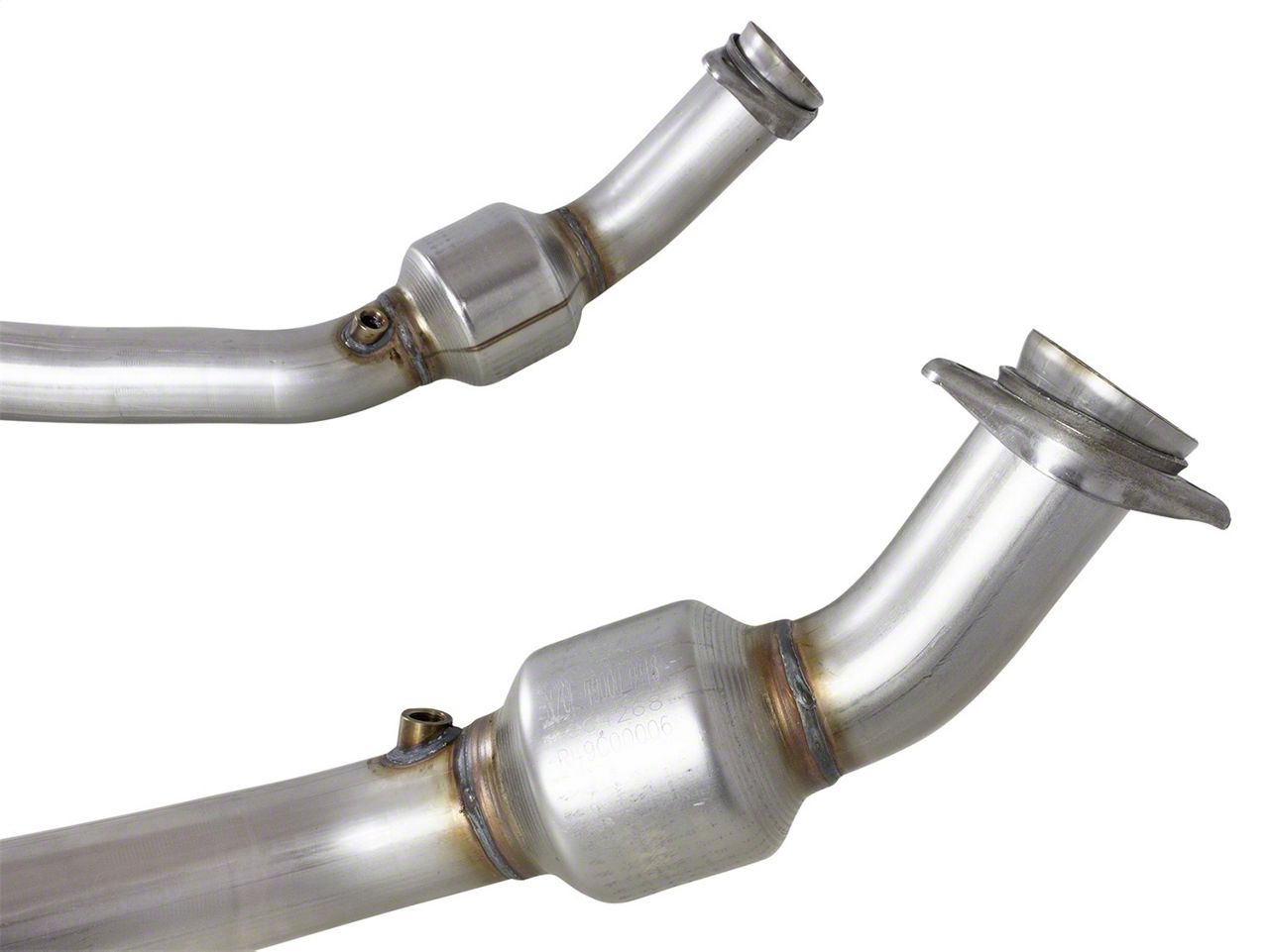 AFE Challenger 3-Inch Twisted Steel Catted Mid-Pipe; Street Series