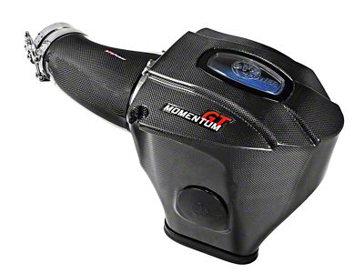 AFE Momentum GT Black Series Cold Air Intake with Pro 5R Oiled Filter; Carbon Fiber (11-23 6.4L HEMI Challenger w/o Shaker Hood)