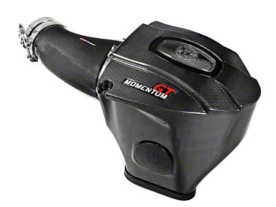 AFE Momentum GT Black Series Cold Air Intake with Pro DRY S Filter; Carbon Fiber (11-23 6.4L HEMI Challenger w/o Shaker Hood)