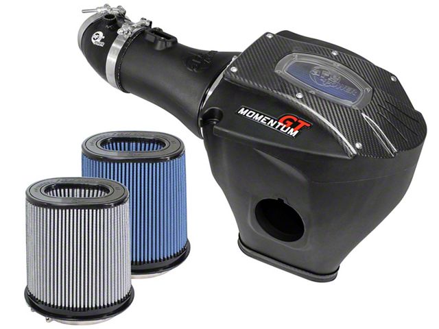 AFE Momentum GT Cold Air Intake with Dual Filters; Carbon Fiber Trim (15-16 Charger SRT Hellcat)