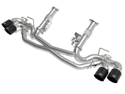 AFE MACH Force-XP Muffler Delete Cat-Back Exhaust System with Black Tips (20-24 6.2L Corvette C8 w/ NPP Dual Mode Exhaust)