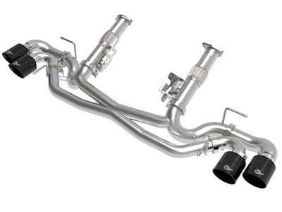 AFE MACH Force-XP Muffler Delete Cat-Back Exhaust System with Black Tips (20-25 6.2L Corvette C8 w/o NPP Dual Mode Exhaust)