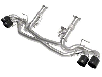 AFE MACH Force-XP Muffler Delete Cat-Back Exhaust System with Black Tips (20-24 6.2L Corvette C8 w/o NPP Dual Mode Exhaust)