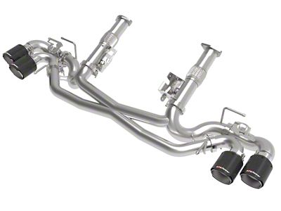 AFE MACH Force-XP Muffler Delete Cat-Back Exhaust System with Carbon Fiber Tips (20-25 6.2L Corvette C8 w/ NPP Dual Mode Exhaust)
