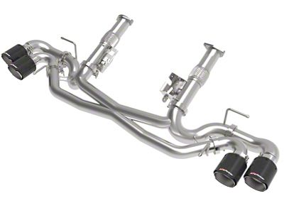 AFE MACH Force-XP Muffler Delete Cat-Back Exhaust System with Carbon Fiber Tips (20-25 6.2L Corvette C8 w/o NPP Dual Mode Exhaust)