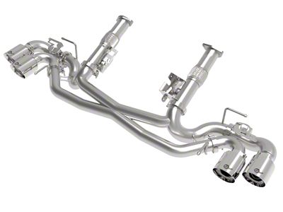 AFE MACH Force-XP Muffler Delete Cat-Back Exhaust System with Polished Tips (20-25 6.2L Corvette C8 w/ NPP Dual Mode Exhaust)