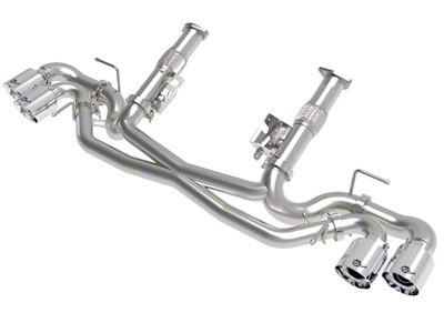 AFE MACH Force-XP Muffler Delete Cat-Back Exhaust System with Polished Tips (20-25 6.2L Corvette C8 w/o NPP Dual Mode Exhaust)
