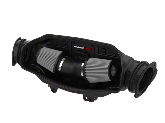AFE Magnum FORCE Stage-2 Cold Air Intake with Pro DRY S Filter; Black (20-24 6.2L Corvette C8)
