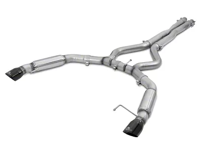 AFE MACH Force-XP 3-Inch Cat-Back Exhaust System with Black Tips; Aggressive Tone (15-17 Mustang GT Fastback)