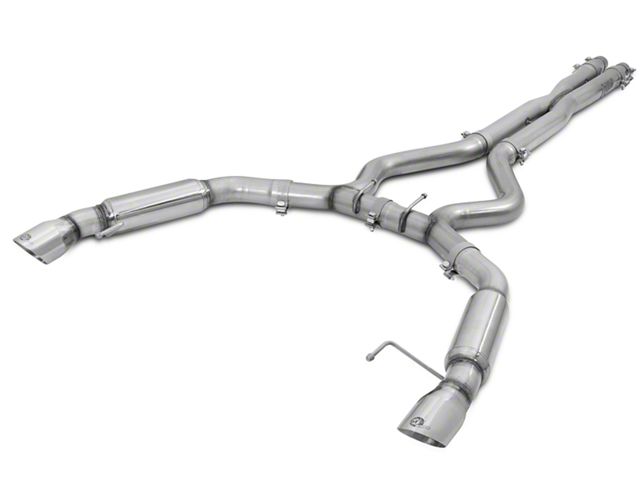 AFE MACH Force-XP 3-Inch Cat-Back Exhaust System with Polished Tips; Aggressive Tone (15-17 Mustang GT Fastback)