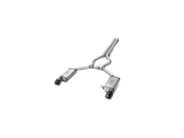 AFE MACH Force-XP 3-Inch Cat-Back Exhaust with X-Pipe; Black Tips (15-17 Mustang GT Fastback)