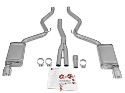 AFE MACH Force-XP 3-Inch Cat-Back Exhaust System with Polished Tips (15-23 Mustang EcoBoost Fastback)