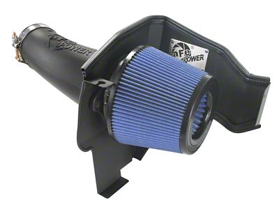 AFE Magnum FORCE Stage-2 Cold Air Intake with Pro 5R Oiled Filter; Black (11-23 6.4L HEMI Challenger w/o Shaker Hood)