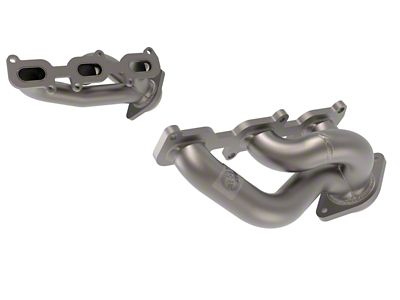 AFE 1-5/8-Inch Twisted Steel Shorty Headers; Titanium Ceramic (11-17 Mustang V6)